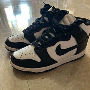 Nike Black and White High-Top Sneakers